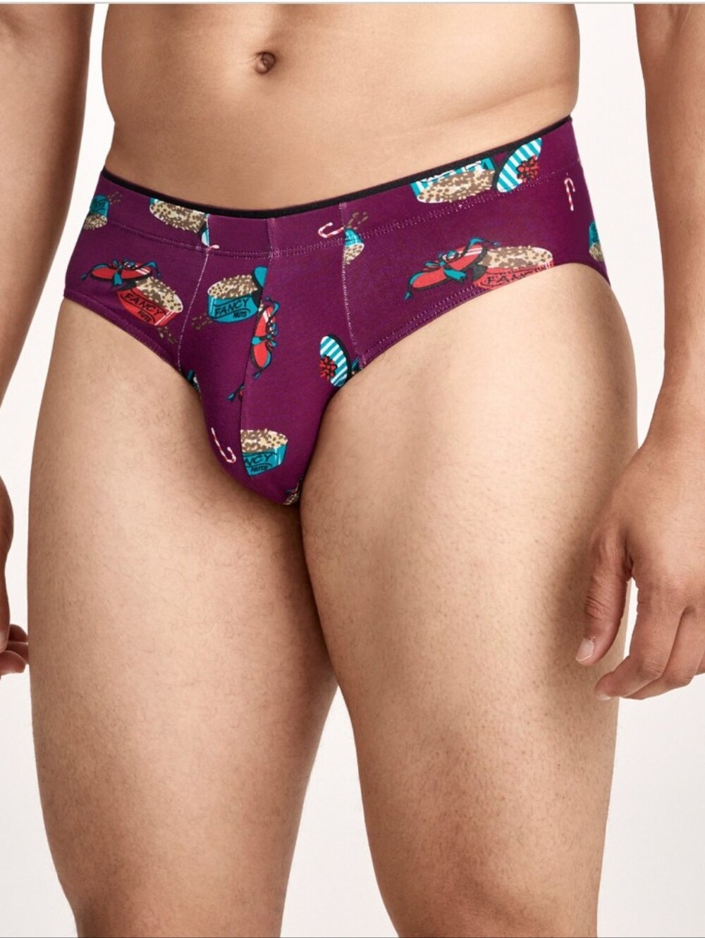 NEW Jockey Christmas True Style 3 Pk  Men XL Bikinis Cotton Stretch Candy/Nuts